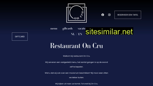 restaurantoncru.nl alternative sites