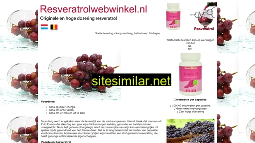 resveratrolwebwinkel.nl alternative sites