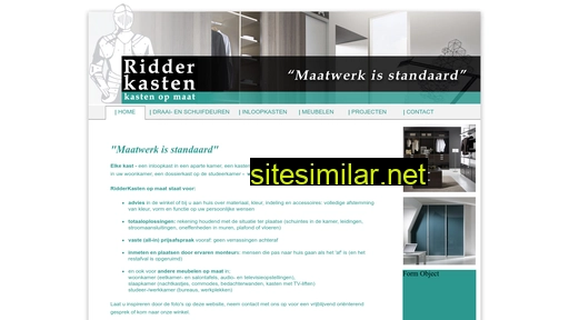 ridderkastenopmaat.nl alternative sites