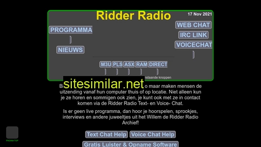 ridderradio.nl alternative sites