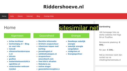 riddershoeve.nl alternative sites