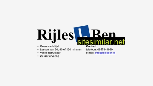 rijlesben.nl alternative sites