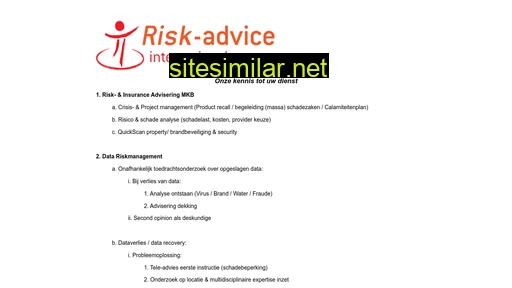 riskadvice.nl alternative sites