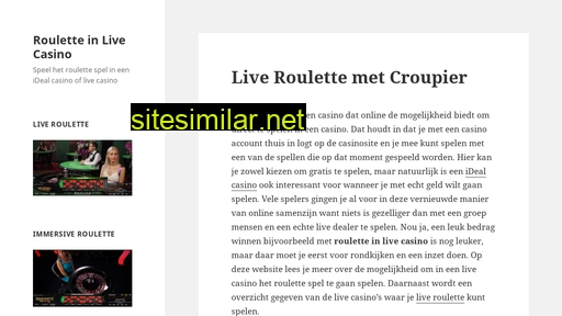 rouletteinlivecasino.nl alternative sites
