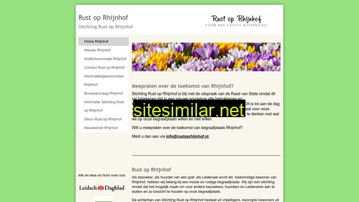 rustoprhijnhof.nl alternative sites