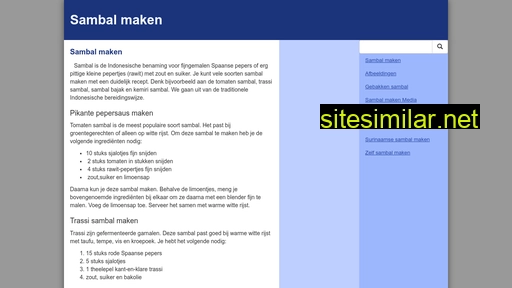 sambal-maken.nl alternative sites