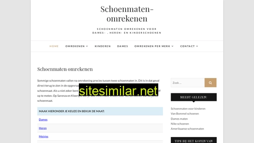 schoenmaten-omrekenen.nl alternative sites