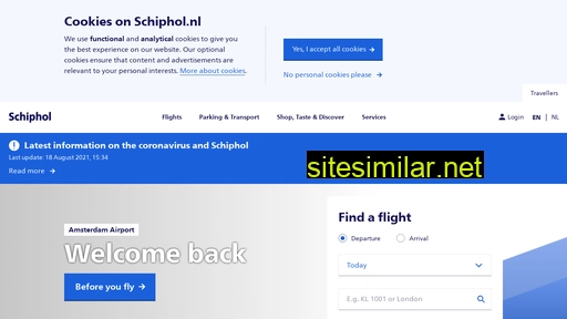 schiphol.nl alternative sites