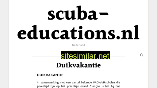 scuba-educations.nl alternative sites