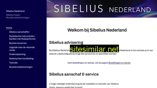 Sibeliusnederland similar sites