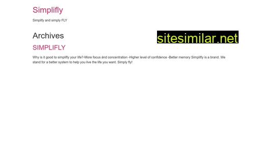 Simplifly similar sites