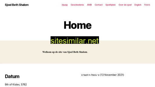 sjoelbethshalom.nl alternative sites