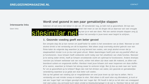 snelgezondmagazine.nl alternative sites