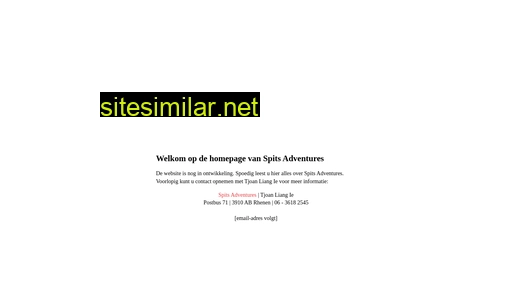 spitsadventures.nl alternative sites