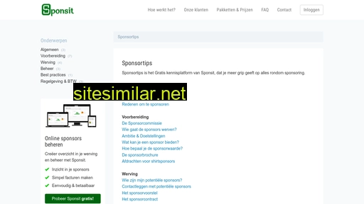 sponsit.nl alternative sites