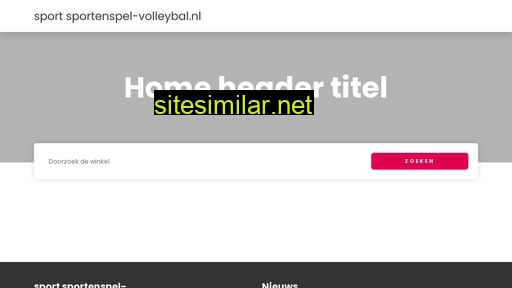 sportenspel-volleybal.nl alternative sites