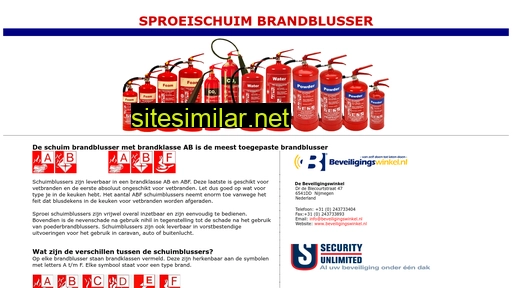 sproeischuimblusser.nl alternative sites