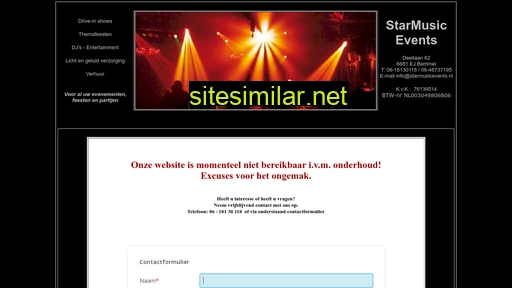 starmusiclichtengeluid.nl alternative sites