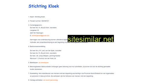 stichtingkloek.nl alternative sites
