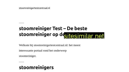 stoomreinigertestcentraal.nl alternative sites