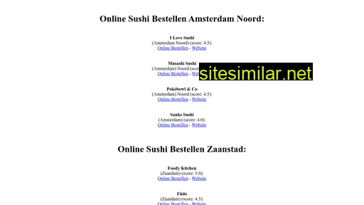 sushivandesamurai.nl alternative sites