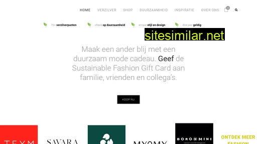 sustainablefashiongiftcard.nl alternative sites