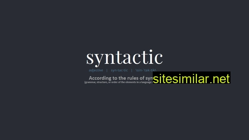 syntactic.nl alternative sites