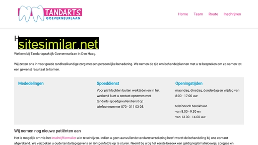 tandartsgoeverneurlaan.nl alternative sites