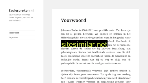 taulerpreken.nl alternative sites