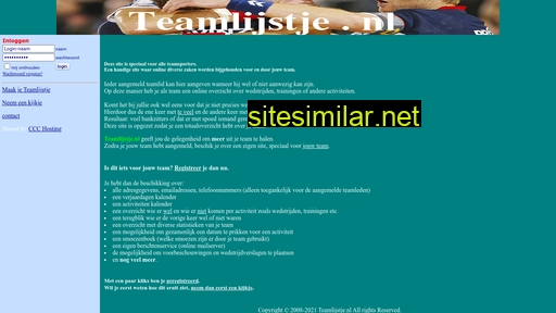 teamlijst.nl alternative sites