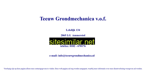 teeuwgrondmechanica.nl alternative sites