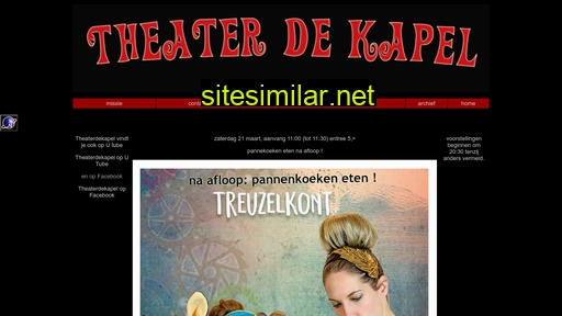 theaterdekapel.nl alternative sites