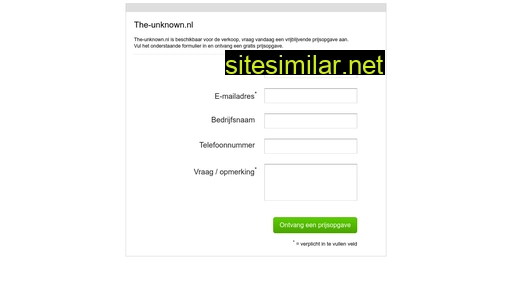the-unknown.nl alternative sites