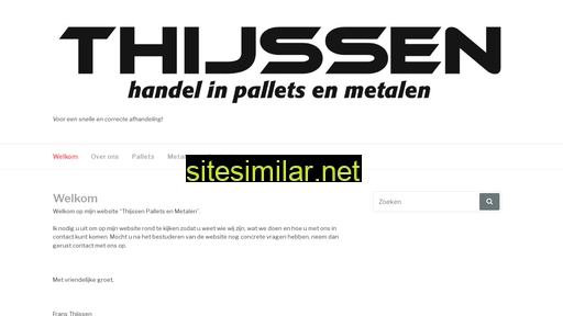 thijssenpalletsenmetalen.nl alternative sites