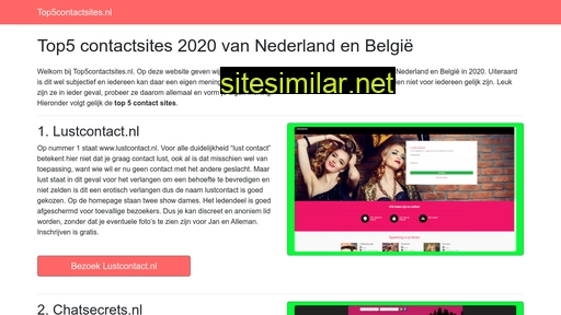 top5contactsites.nl alternative sites