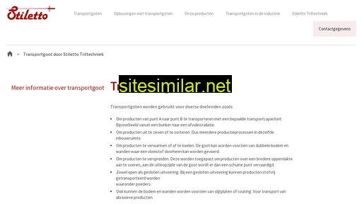 transportgoot.nl alternative sites