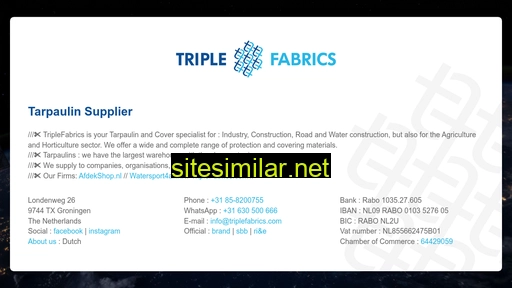 Triplefabrics similar sites