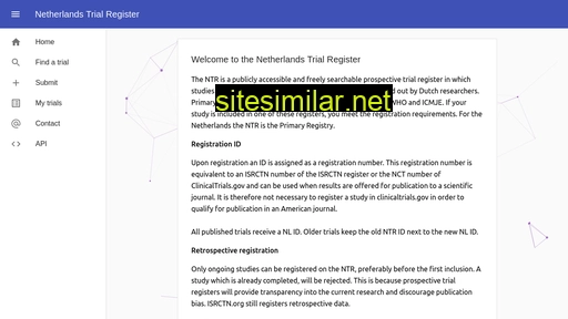 trialregister.nl alternative sites