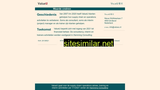 valueu.nl alternative sites