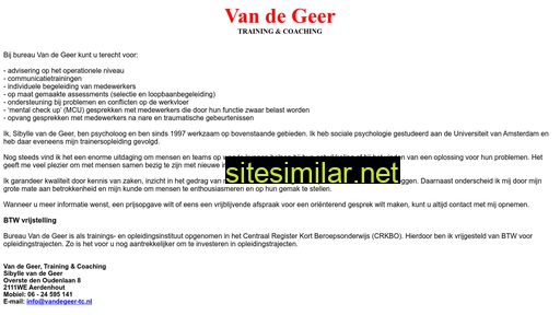 vandegeer-tc.nl alternative sites