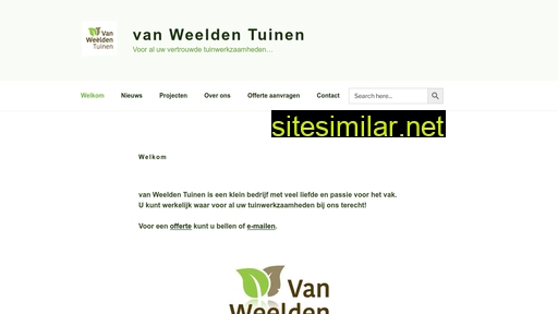 vanweeldentuinen.nl alternative sites