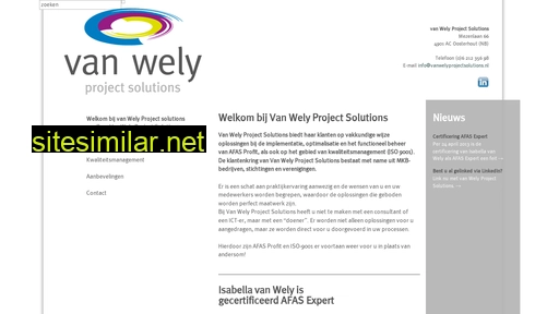 vanwelyprojectsolutions.nl alternative sites