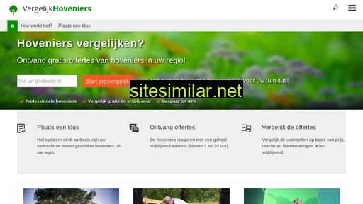 vergelijkhoveniers.nl alternative sites