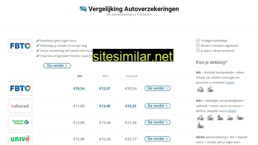 vergelijkingautoverzekeringen.nl alternative sites