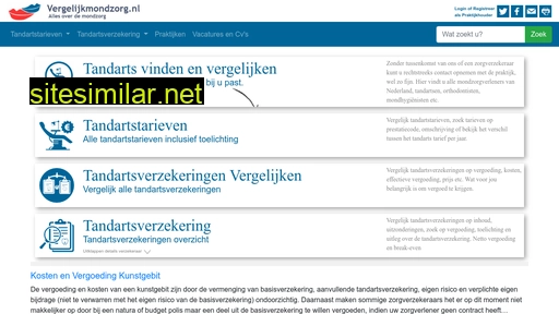 vergelijkmondzorg.nl alternative sites