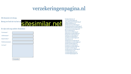 verzekeringenpagina.nl alternative sites