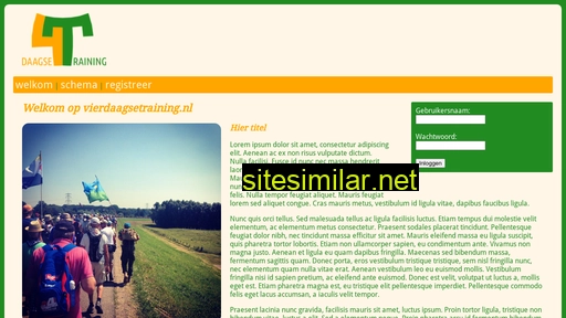 vierdaagsetraining.nl alternative sites