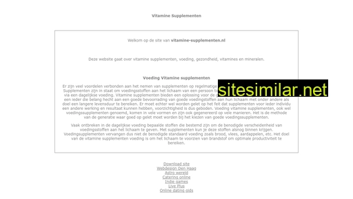 vitamine-supplementen.nl alternative sites