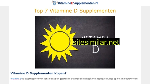 vitaminedsupplementen.nl alternative sites