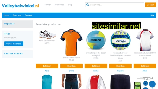 volleybalwinkel.nl alternative sites